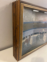 Load image into Gallery viewer, Vintage Bamboo Framed Japanese TripTych
