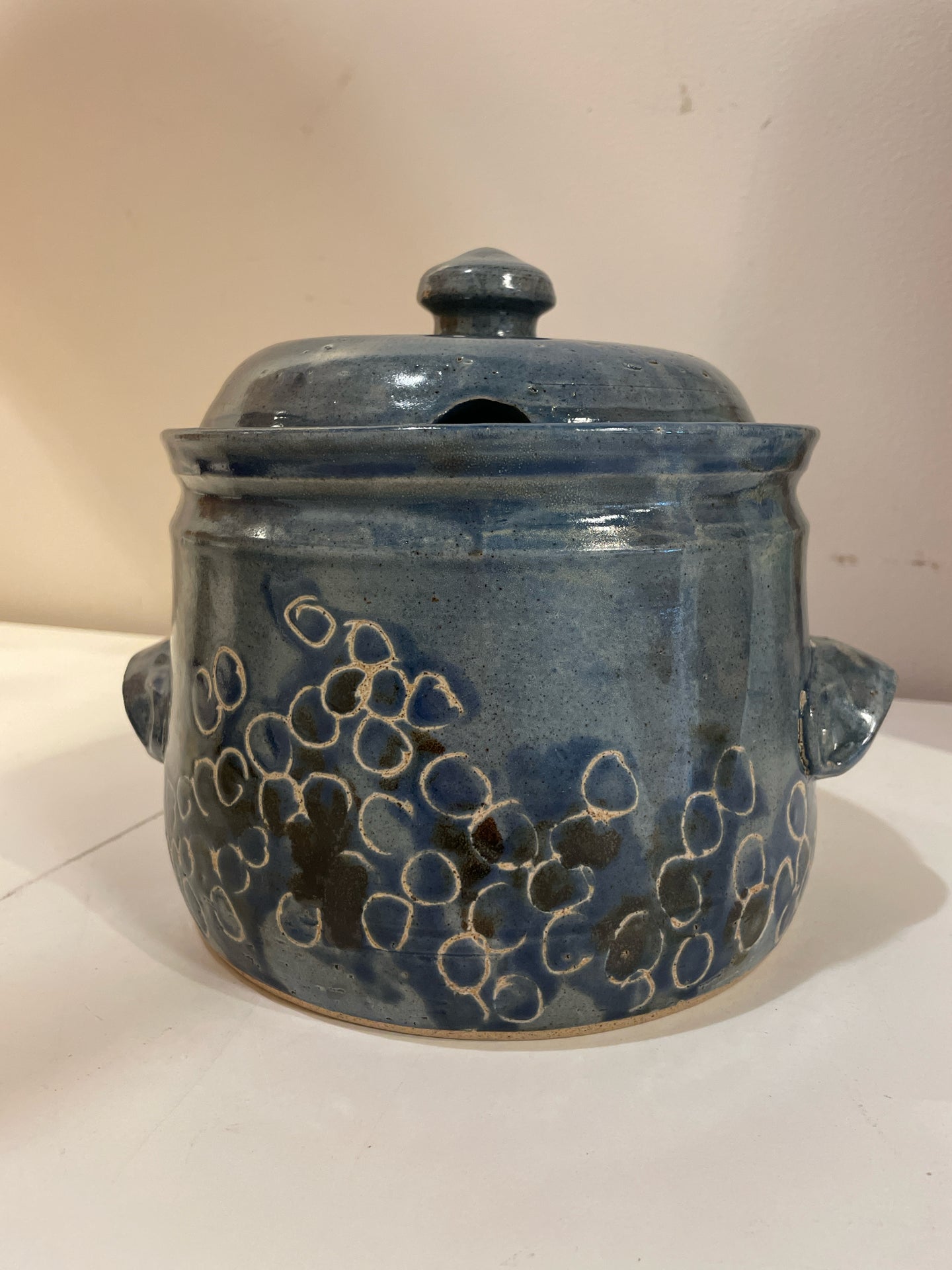 Blue Lidded Jar