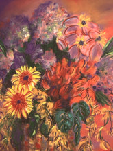 Load image into Gallery viewer, Original Giclee of Colorful Flowers in Basket by Susan Willis, signed &amp; numbered
