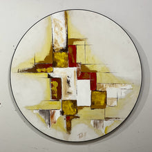 Load image into Gallery viewer, Original Abstract Acrylic Painting on Round Stretched Canvas by Tallbott, signed
