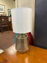 Load image into Gallery viewer, Mercury Glass Lamp with Ivory Shade

