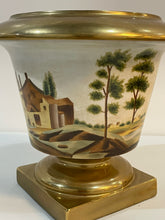 Load image into Gallery viewer, Vintage Porcelain Urn depicting French Countryside Scene from Chelsea House
