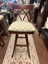 Load image into Gallery viewer, Three  Swivel Bar Stools with Upholstered Seats
