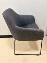 Load image into Gallery viewer, Tossberg Dark Grey Chair with Black Metal Legs from Ikea
