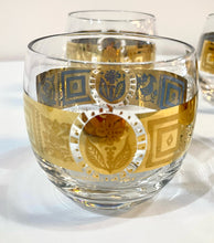 Load image into Gallery viewer, Four MCM "Coronet" 22k Roly Poly Glasses from Culver Glassware
