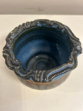Load image into Gallery viewer, Blue, Brown &amp; Cream Pottery Planter, signed

