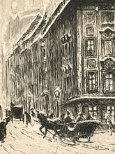 Load image into Gallery viewer, Etching of Winter Scene in Berlin by Kurt Pallmann, signed
