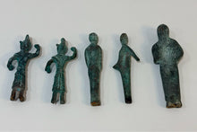 Load image into Gallery viewer, Five Vintage Bronze Votive Figurines
