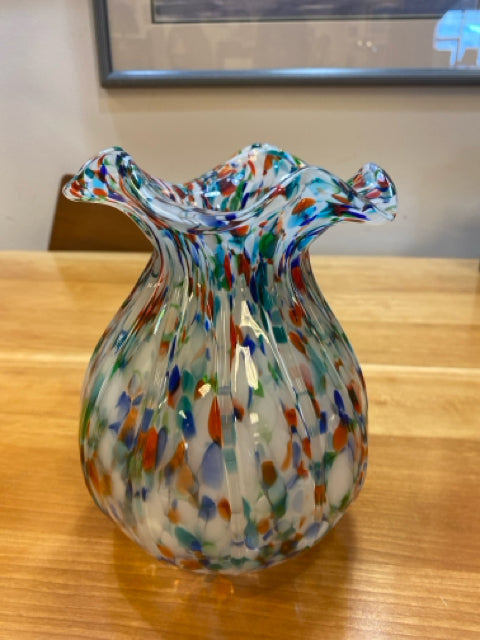 Muliticolored Glasss Vase