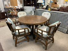 Load image into Gallery viewer, Round Wood Dining Table with 4 Swivel Chairs
