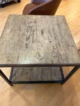 Load image into Gallery viewer, Two Tier Metal &amp; Wood End Table
