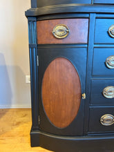 Load image into Gallery viewer, Custom Painted Vintage One Piece China Cabinet from Drexel for Marshall Field
