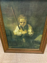 Load image into Gallery viewer, Framed Reproduction Rembrandt on Canvas of Girl with Broom

