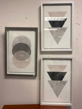 Load image into Gallery viewer, Set of Three Geometric Prints in Gray and Pink
