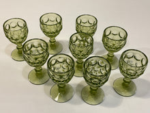 Load image into Gallery viewer, Nine Verde Green Thumbprint Juice Glasses
