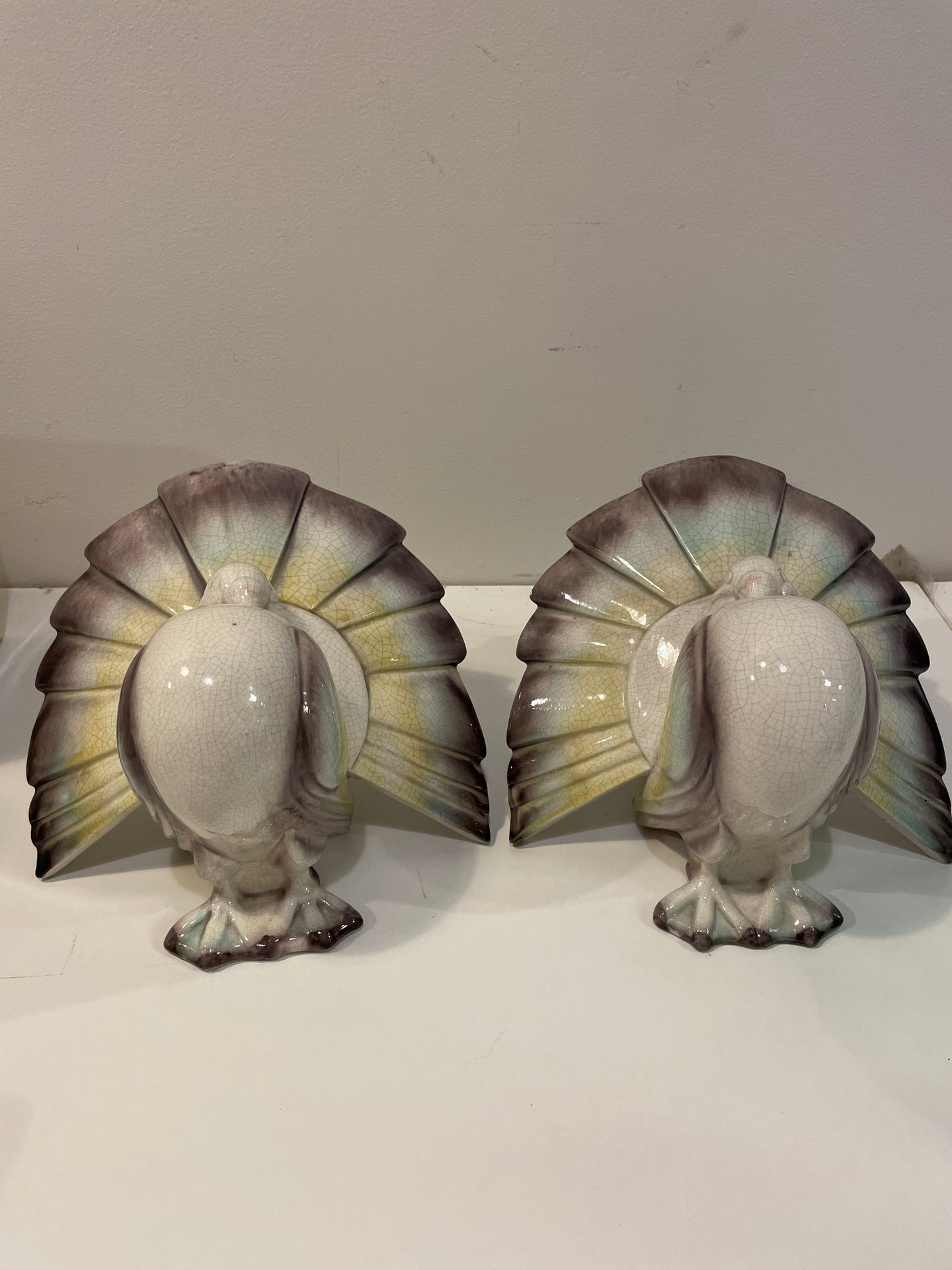 Pair of Ceramic Turkeys, Goldscheider Everlast Corp.