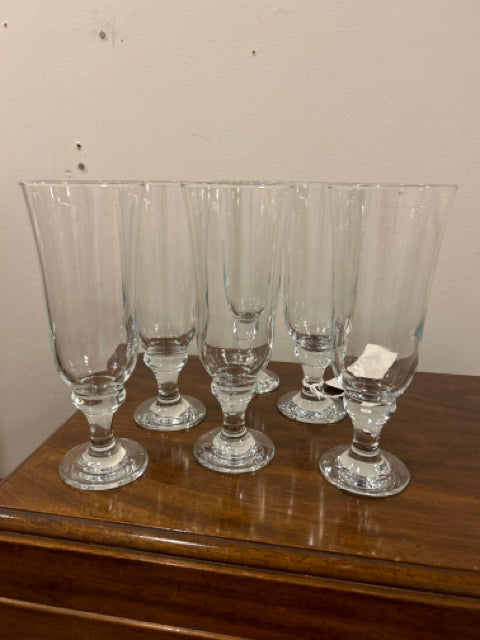 Set of Six Pilsner Glasses