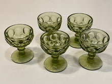 Load image into Gallery viewer, Six Verde Green Imperial Thumbprint Champagne Coupe Glasses
