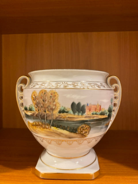Urn with Italian Landscape Scene