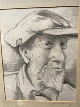 Load image into Gallery viewer, Pencil Sketch of Man with Goatee &amp; Cap Signed
