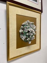 Load image into Gallery viewer, Floral Porcelain Relief in Gold Frame
