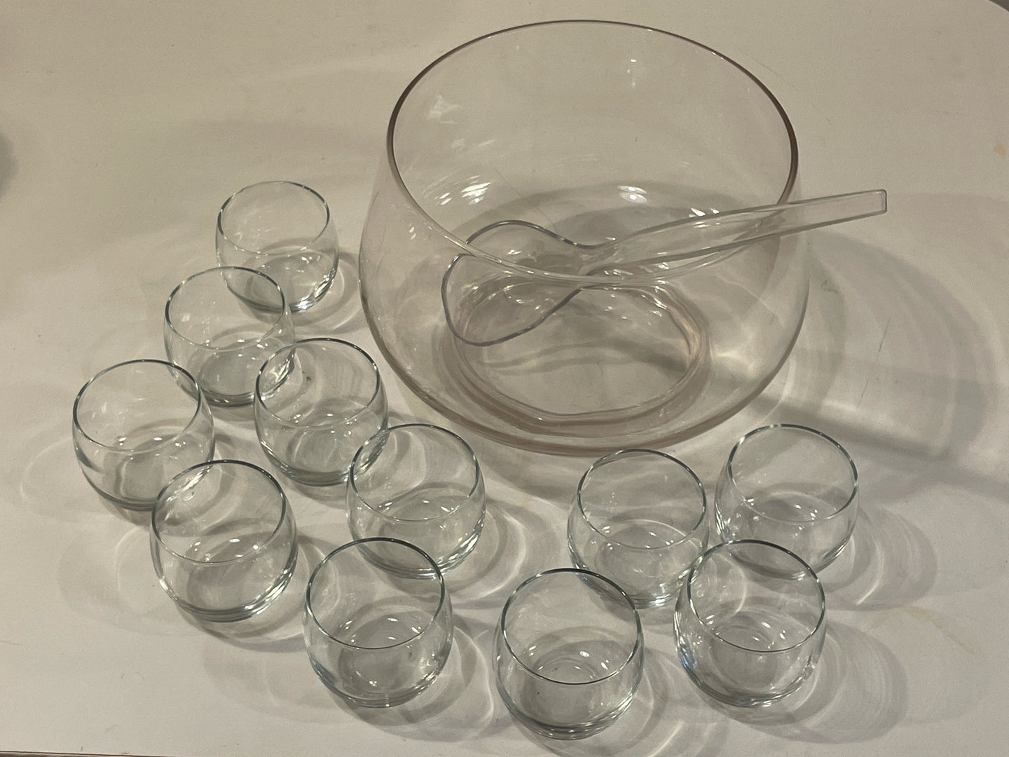 Punch Bowl with 10 Glasses & Ladle