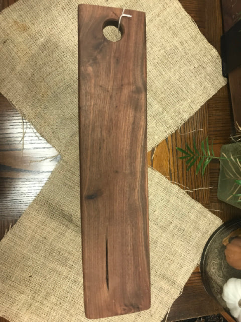 New, Handmade Walnut Charcuterie Board with Cut Out