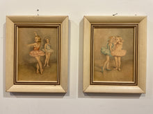 Load image into Gallery viewer, Pair of Ballerina Prints in Cream Wood Frames
