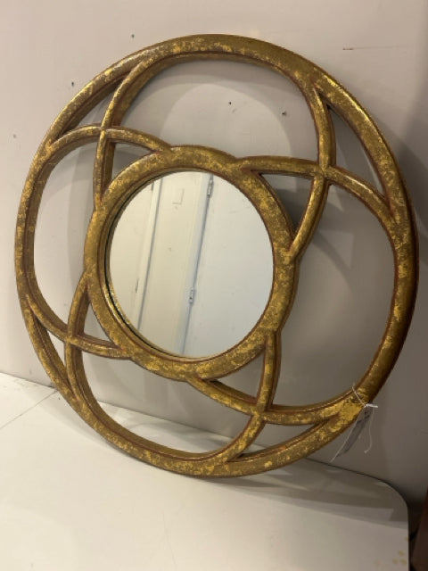 Contemporary Round Gold Mirror from Wisteria