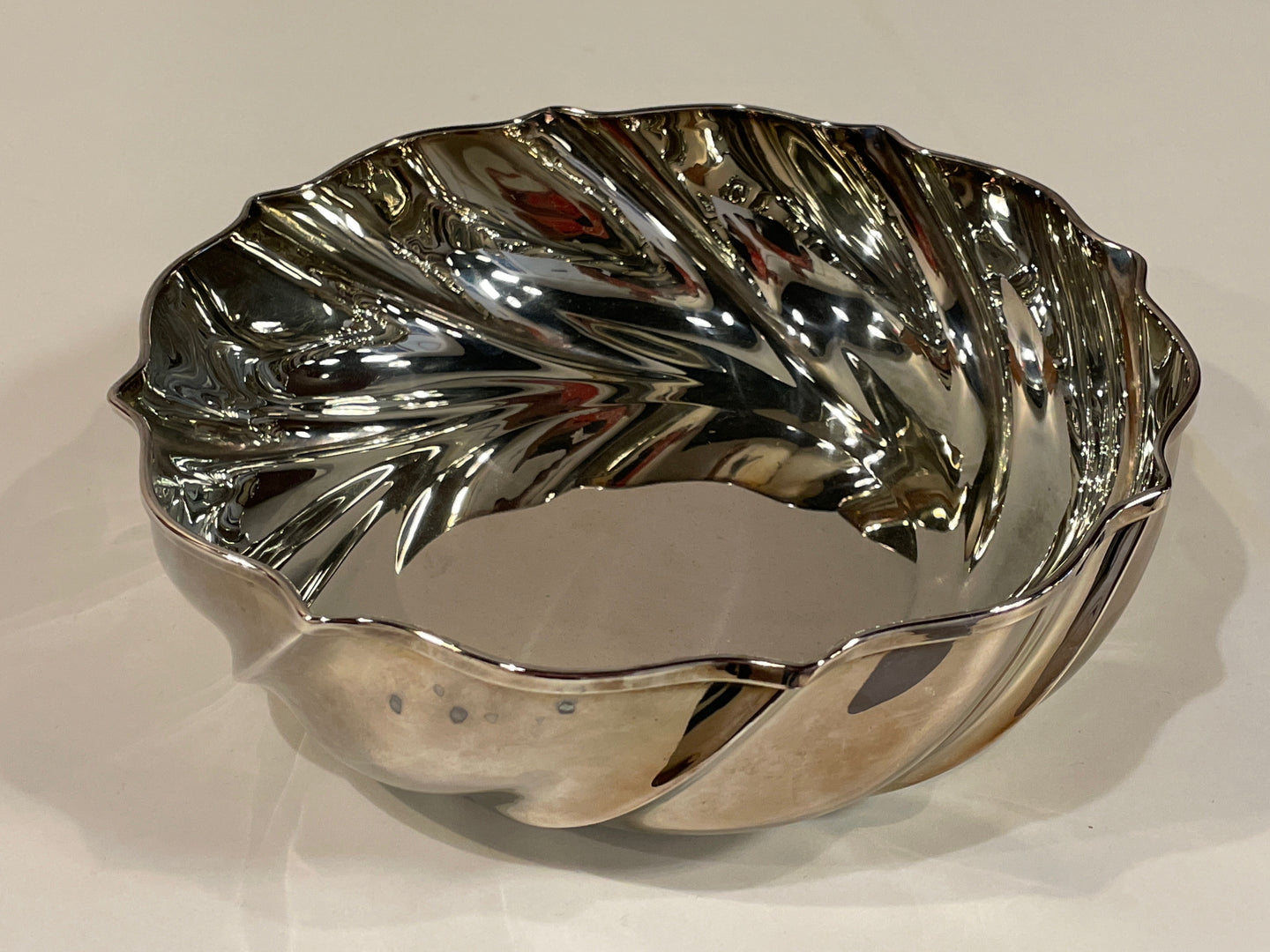 Swirled Silver Plate Bowl