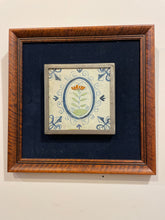 Load image into Gallery viewer, Burlwood Framed Floral Tile
