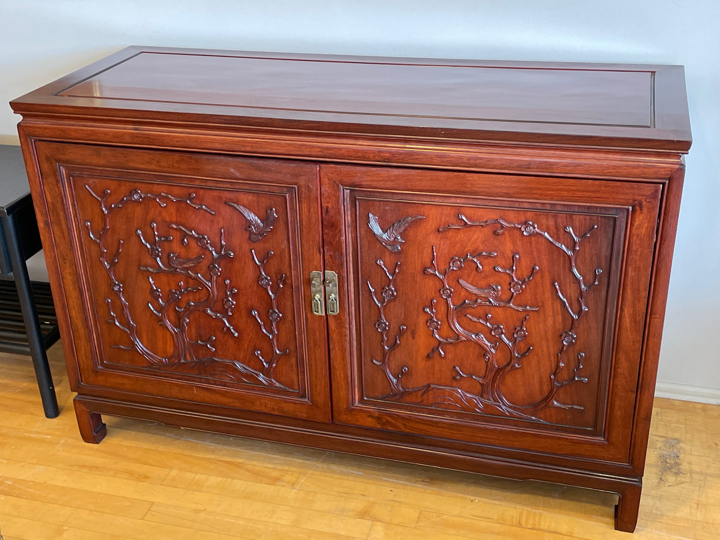 Two Door Buffet with Carved Floral Detail