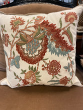 Load image into Gallery viewer, Floral Throw Pillow, Red, Teal &amp; Green from Pottery Barn
