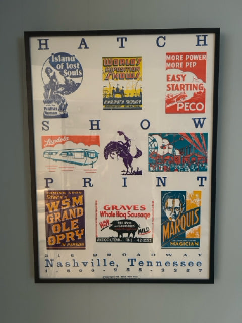 Custom Framed Poster from Hatch Show Print, Nashville, TN
