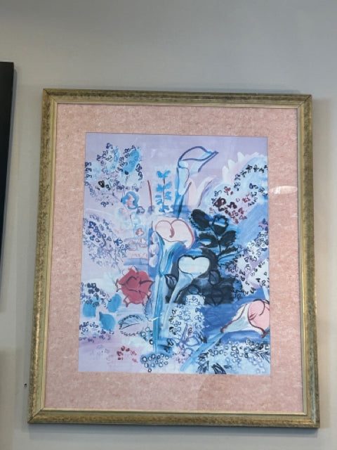 Framed Floral Impressionist Print