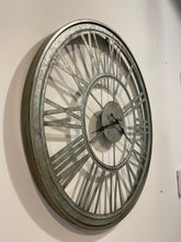 Load image into Gallery viewer, Roman Numeral Metal Clock
