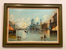 Load image into Gallery viewer, Original Vintage Oil Painting of Harbor
