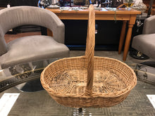 Load image into Gallery viewer, Oval Wicker Basket w/Handle
