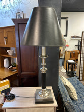 Load image into Gallery viewer, Black and Silver Table Lamp
